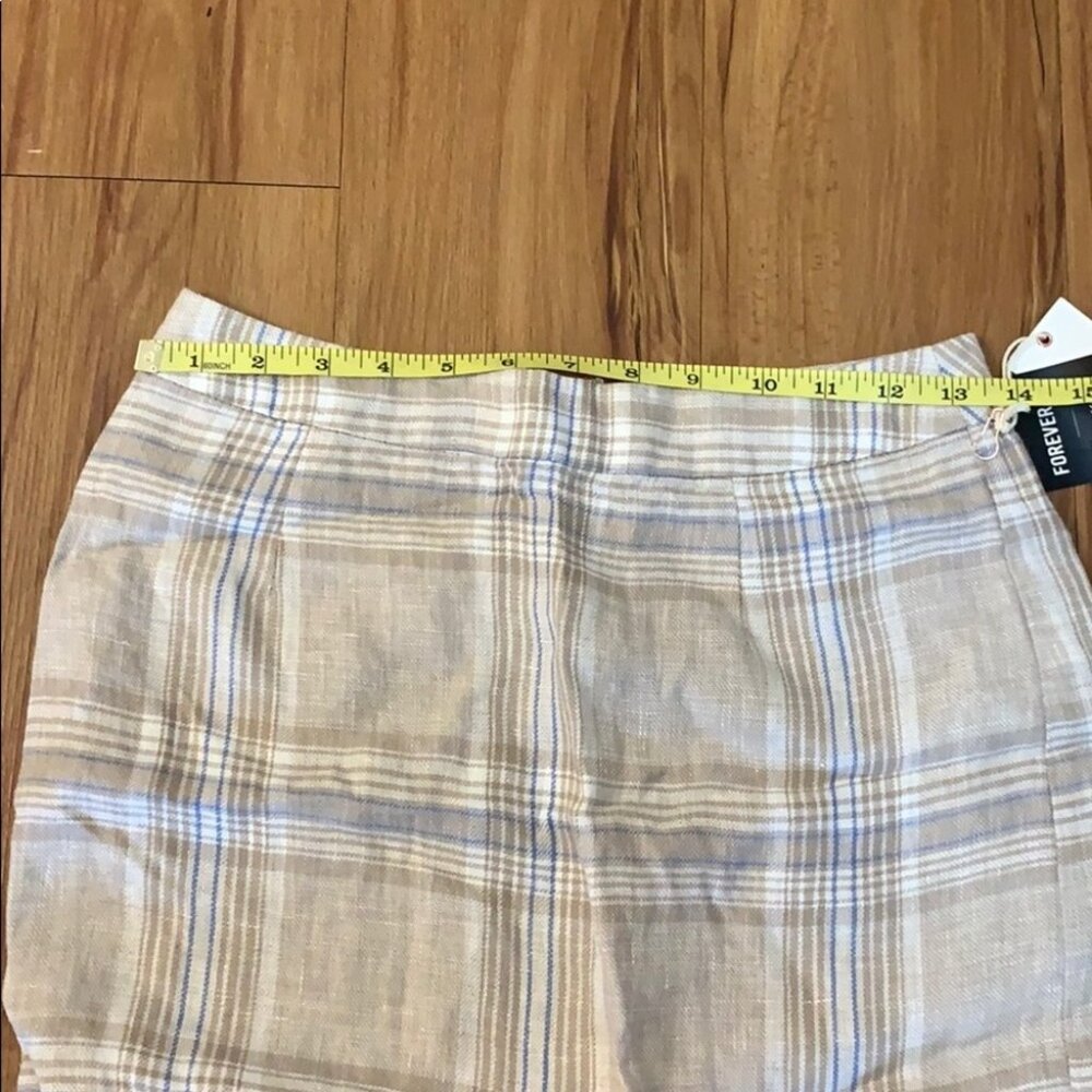 Forever 21 Contemporary Mini 100% Linen Skirt - Picture 8 of 9